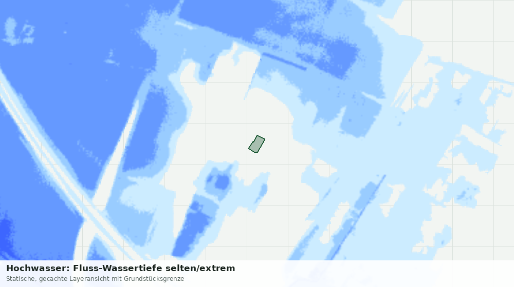 Statische Kartenansicht: Hochwasser: Fluss-Wassertiefe selten/extrem