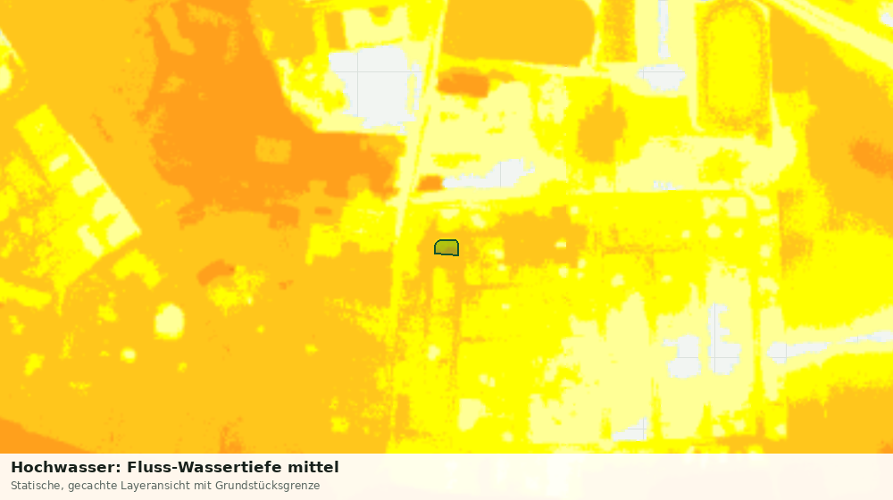 Statische Kartenansicht: Hochwasser: Fluss-Wassertiefe mittel
