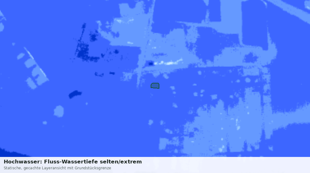 Statische Kartenansicht: Hochwasser: Fluss-Wassertiefe selten/extrem