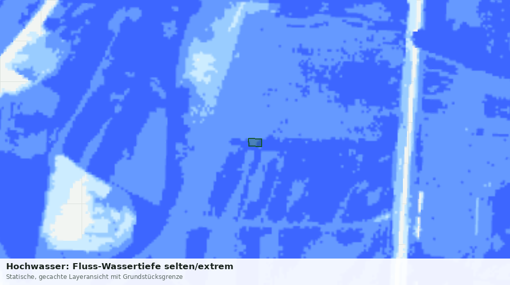 Statische Kartenansicht: Hochwasser: Fluss-Wassertiefe selten/extrem