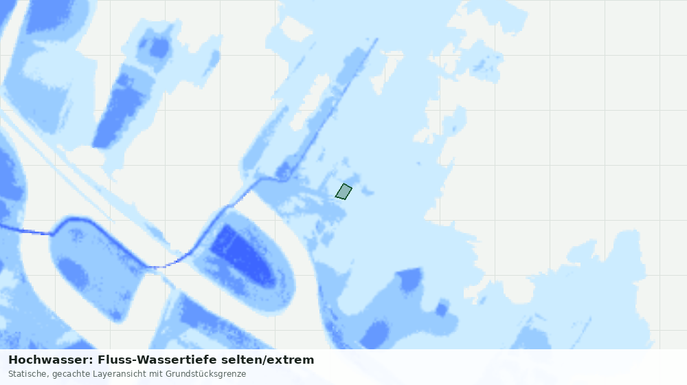 Statische Kartenansicht: Hochwasser: Fluss-Wassertiefe selten/extrem