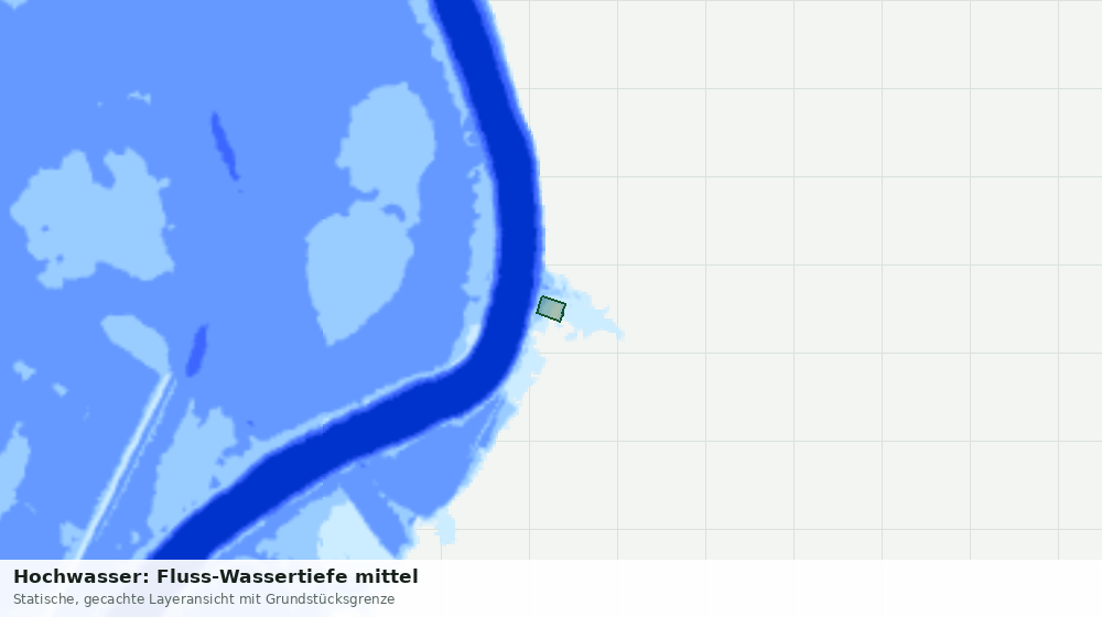 Statische Kartenansicht: Hochwasser: Fluss-Wassertiefe mittel