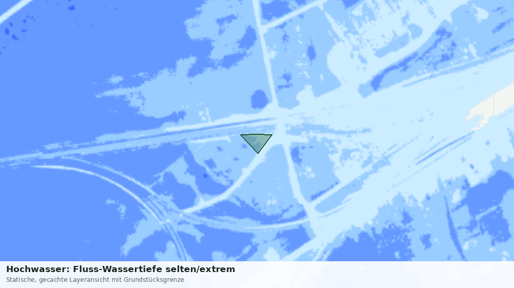 Statische Kartenansicht: Hochwasser: Fluss-Wassertiefe selten/extrem
