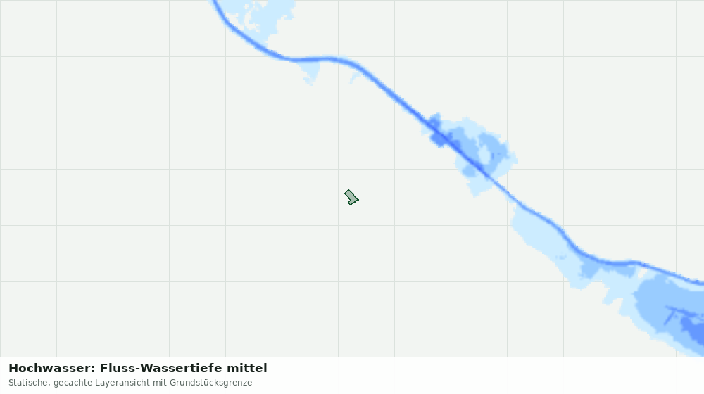 Statische Kartenansicht: Hochwasser: Fluss-Wassertiefe mittel
