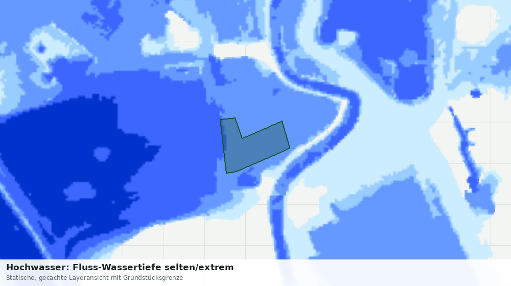 Statische Kartenansicht: Hochwasser: Fluss-Wassertiefe selten/extrem