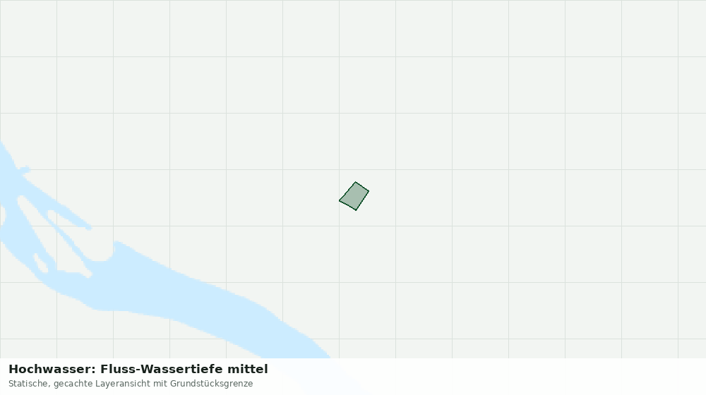 Statische Kartenansicht: Hochwasser: Fluss-Wassertiefe mittel