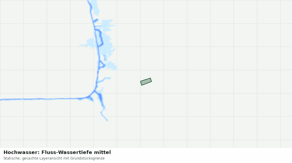Statische Kartenansicht: Hochwasser: Fluss-Wassertiefe mittel