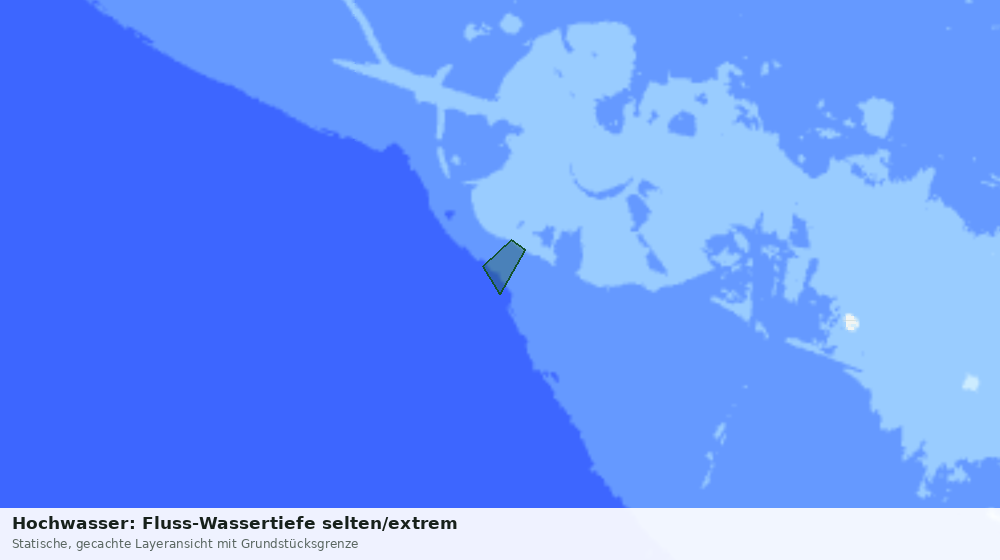 Statische Kartenansicht: Hochwasser: Fluss-Wassertiefe selten/extrem