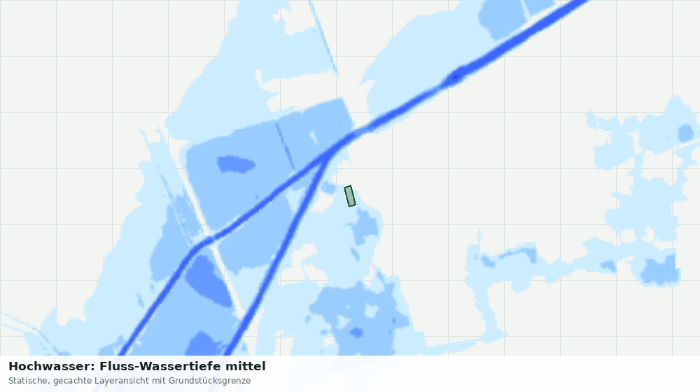 Statische Kartenansicht: Hochwasser: Fluss-Wassertiefe mittel