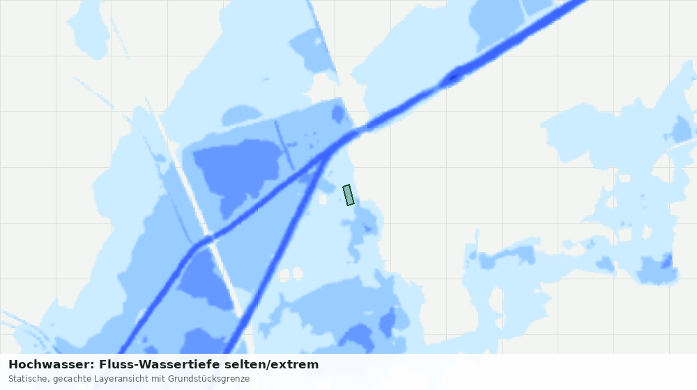 Statische Kartenansicht: Hochwasser: Fluss-Wassertiefe selten/extrem