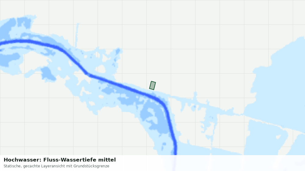 Statische Kartenansicht: Hochwasser: Fluss-Wassertiefe mittel