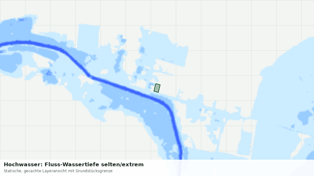 Statische Kartenansicht: Hochwasser: Fluss-Wassertiefe selten/extrem