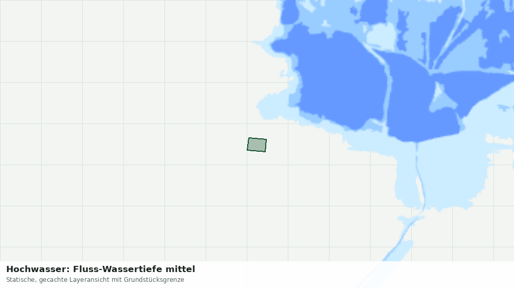 Statische Kartenansicht: Hochwasser: Fluss-Wassertiefe mittel