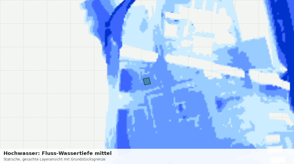 Statische Kartenansicht: Hochwasser: Fluss-Wassertiefe mittel