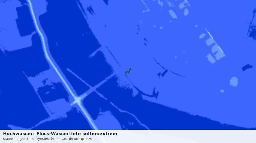 Statische Kartenansicht: Hochwasser: Fluss-Wassertiefe selten/extrem