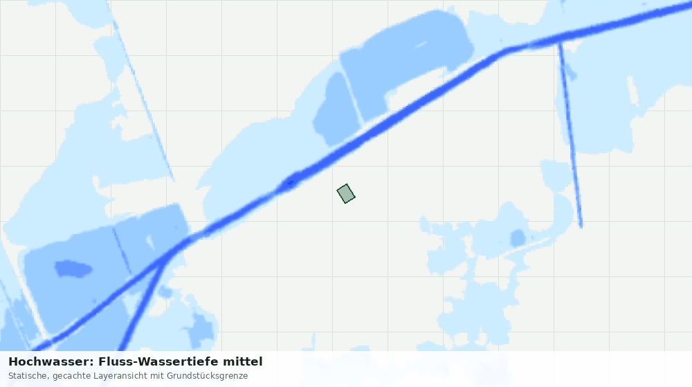 Statische Kartenansicht: Hochwasser: Fluss-Wassertiefe mittel