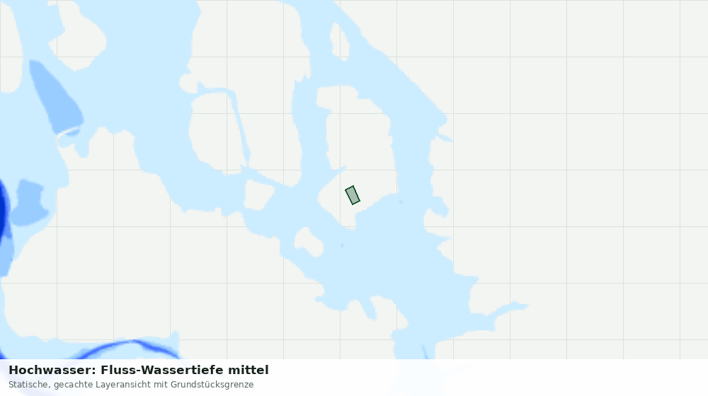 Statische Kartenansicht: Hochwasser: Fluss-Wassertiefe mittel