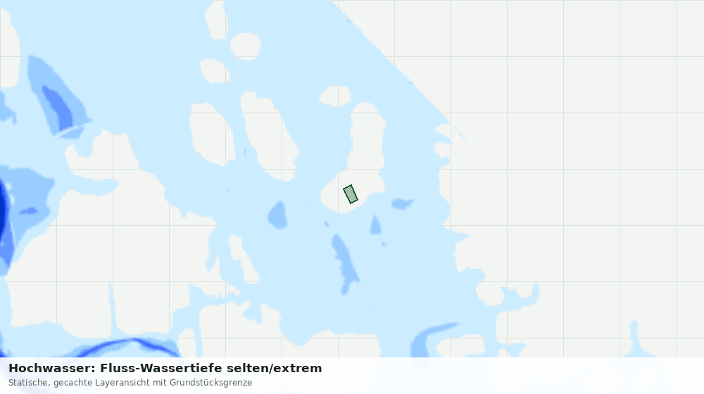 Statische Kartenansicht: Hochwasser: Fluss-Wassertiefe selten/extrem