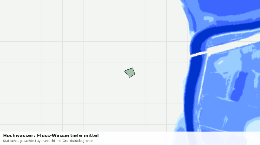 Statische Kartenansicht: Hochwasser: Fluss-Wassertiefe mittel