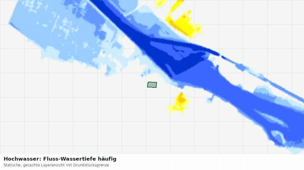 Statische Kartenansicht: Hochwasser: Fluss-Wassertiefe häufig