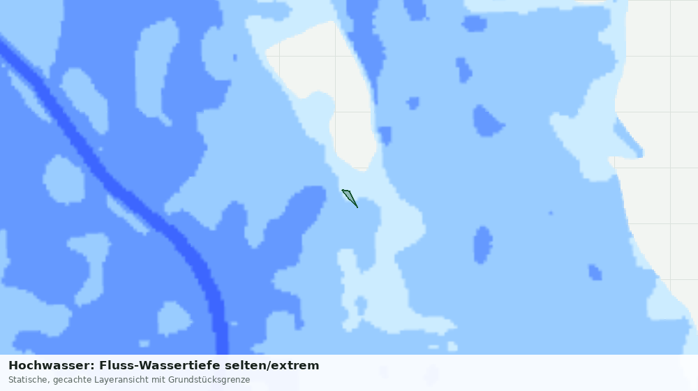 Statische Kartenansicht: Hochwasser: Fluss-Wassertiefe selten/extrem