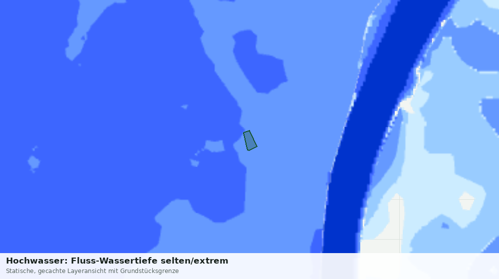 Statische Kartenansicht: Hochwasser: Fluss-Wassertiefe selten/extrem