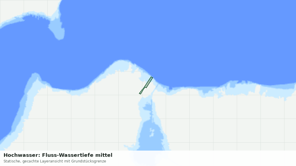Statische Kartenansicht: Hochwasser: Fluss-Wassertiefe mittel