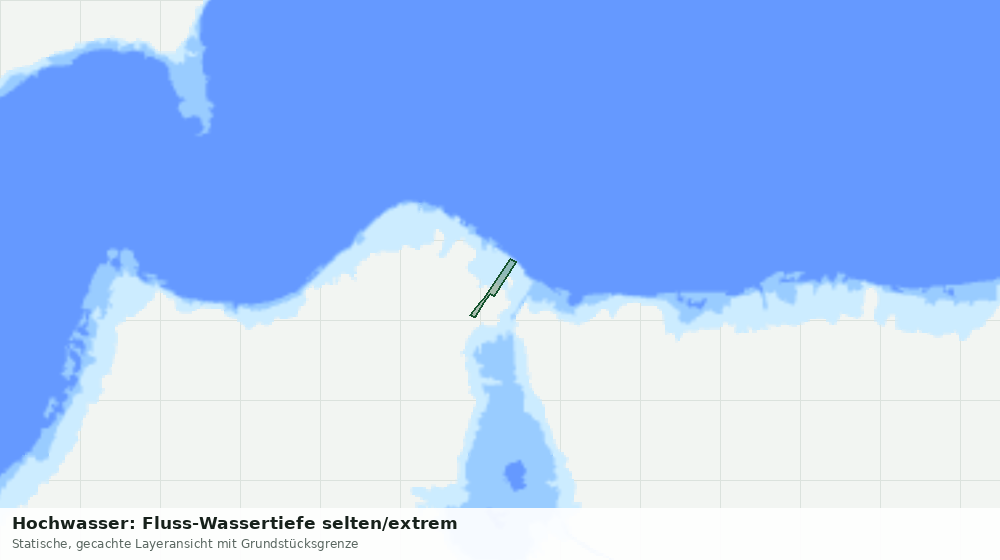 Statische Kartenansicht: Hochwasser: Fluss-Wassertiefe selten/extrem