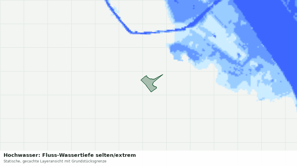 Statische Kartenansicht: Hochwasser: Fluss-Wassertiefe selten/extrem