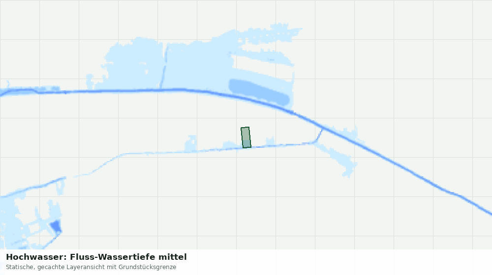 Statische Kartenansicht: Hochwasser: Fluss-Wassertiefe mittel
