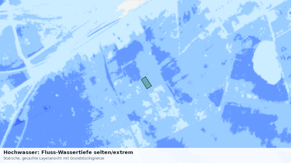 Statische Kartenansicht: Hochwasser: Fluss-Wassertiefe selten/extrem