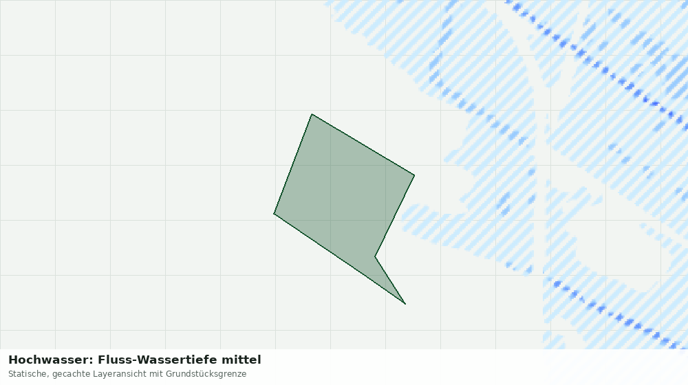 Statische Kartenansicht: Hochwasser: Fluss-Wassertiefe mittel