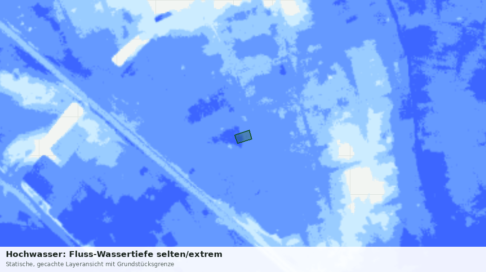 Statische Kartenansicht: Hochwasser: Fluss-Wassertiefe selten/extrem