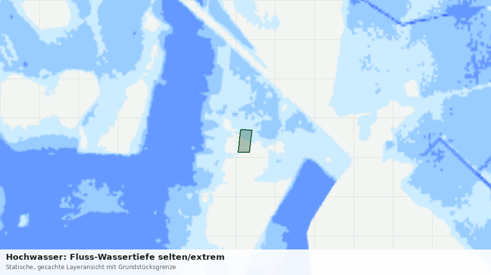 Statische Kartenansicht: Hochwasser: Fluss-Wassertiefe selten/extrem