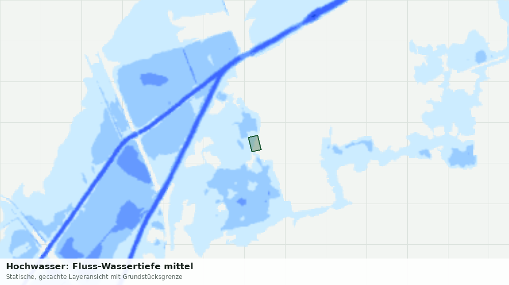 Statische Kartenansicht: Hochwasser: Fluss-Wassertiefe mittel