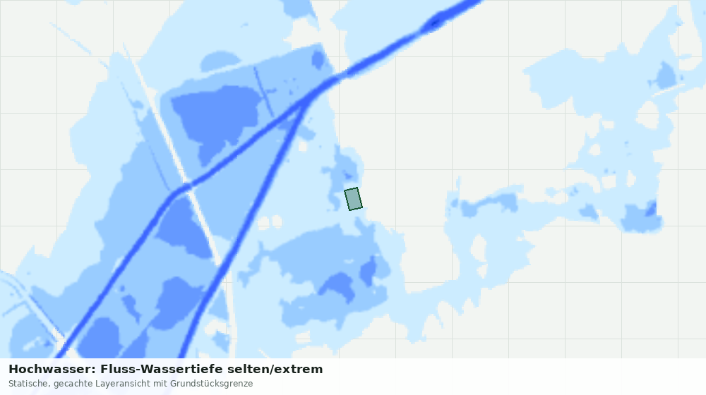 Statische Kartenansicht: Hochwasser: Fluss-Wassertiefe selten/extrem