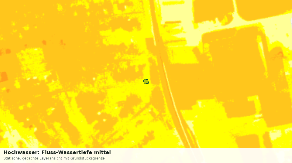 Statische Kartenansicht: Hochwasser: Fluss-Wassertiefe mittel