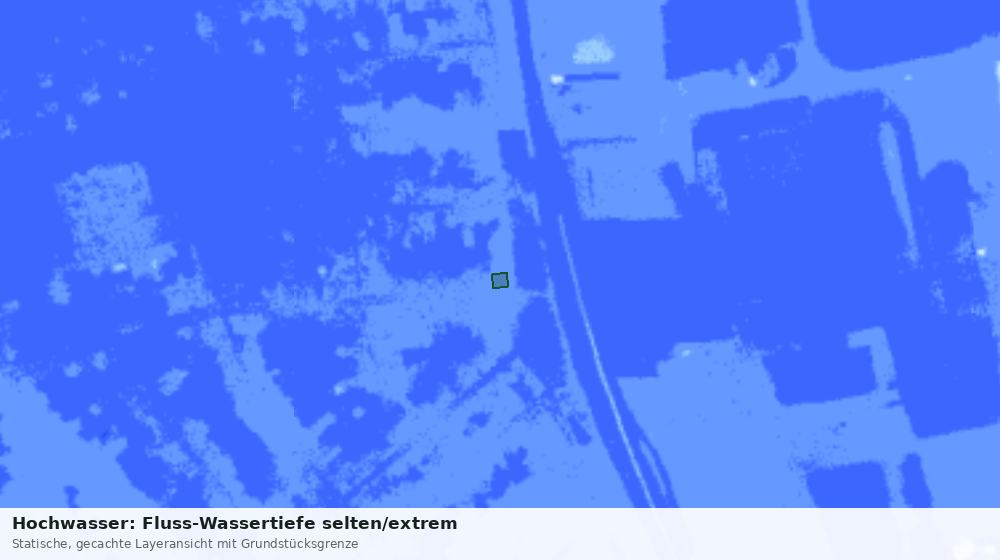 Statische Kartenansicht: Hochwasser: Fluss-Wassertiefe selten/extrem