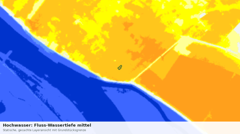 Statische Kartenansicht: Hochwasser: Fluss-Wassertiefe mittel