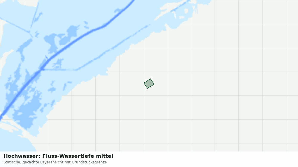 Statische Kartenansicht: Hochwasser: Fluss-Wassertiefe mittel
