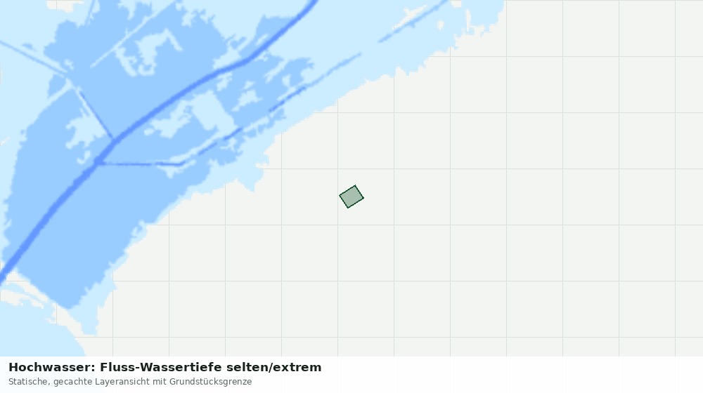 Statische Kartenansicht: Hochwasser: Fluss-Wassertiefe selten/extrem