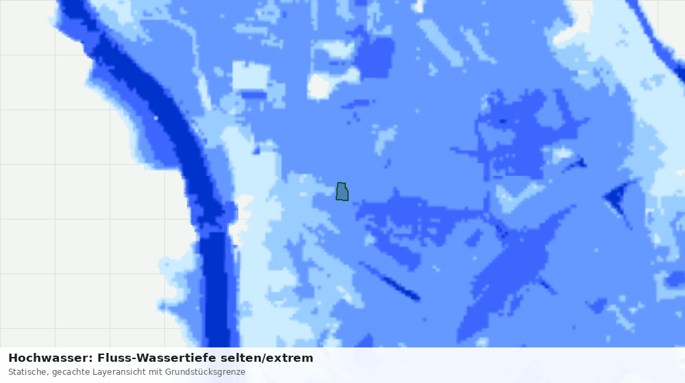Statische Kartenansicht: Hochwasser: Fluss-Wassertiefe selten/extrem