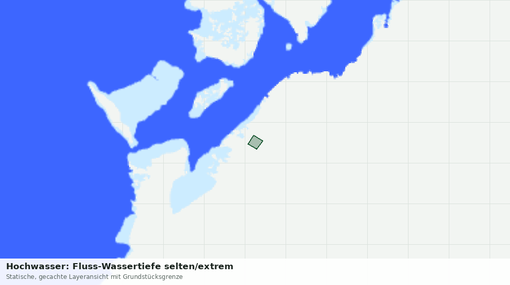 Statische Kartenansicht: Hochwasser: Fluss-Wassertiefe selten/extrem