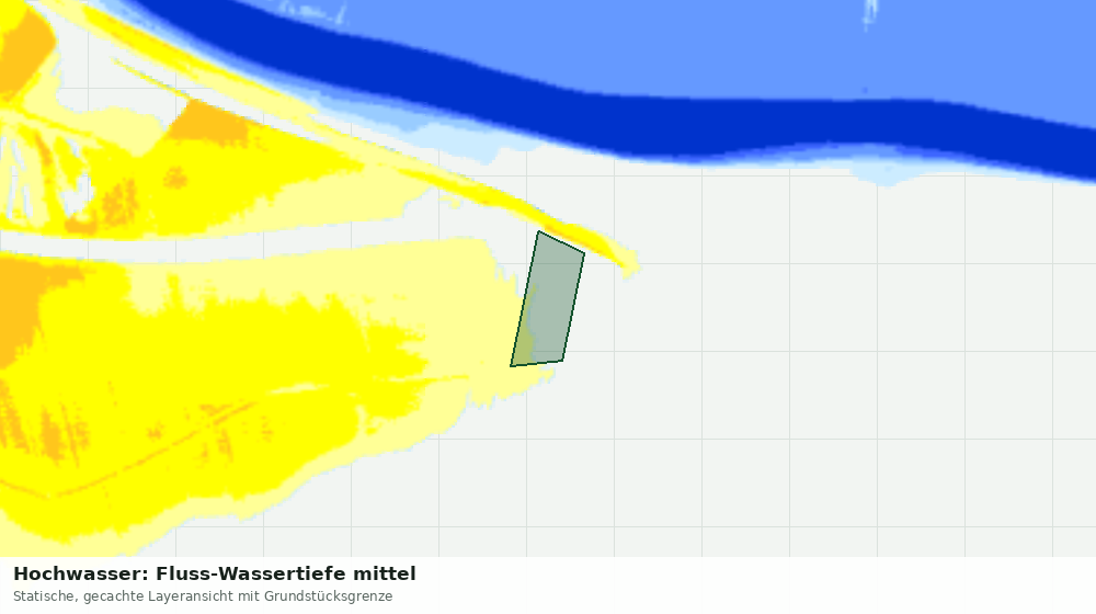 Statische Kartenansicht: Hochwasser: Fluss-Wassertiefe mittel