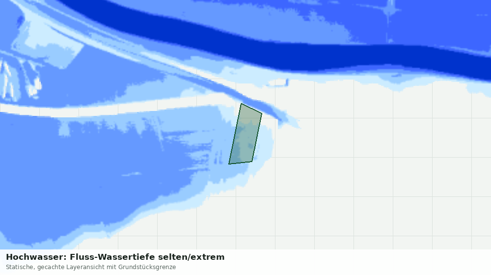 Statische Kartenansicht: Hochwasser: Fluss-Wassertiefe selten/extrem