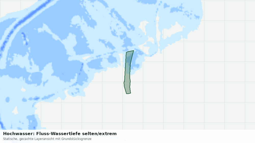 Statische Kartenansicht: Hochwasser: Fluss-Wassertiefe selten/extrem