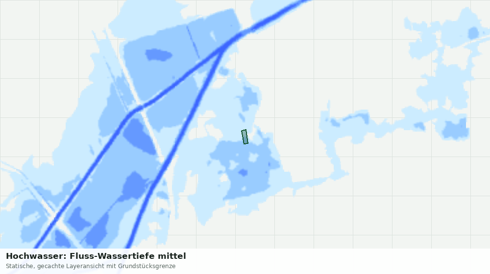 Statische Kartenansicht: Hochwasser: Fluss-Wassertiefe mittel