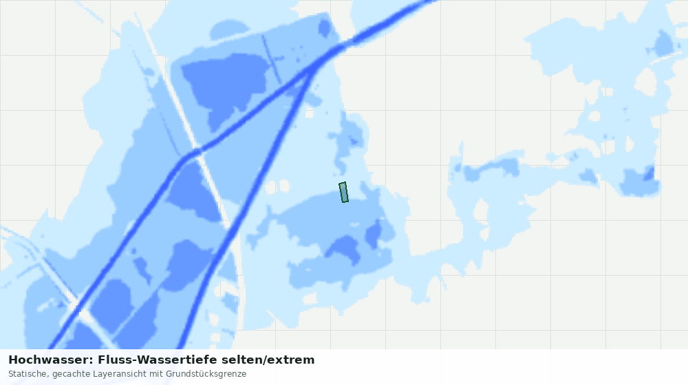 Statische Kartenansicht: Hochwasser: Fluss-Wassertiefe selten/extrem