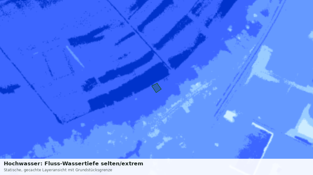 Statische Kartenansicht: Hochwasser: Fluss-Wassertiefe selten/extrem