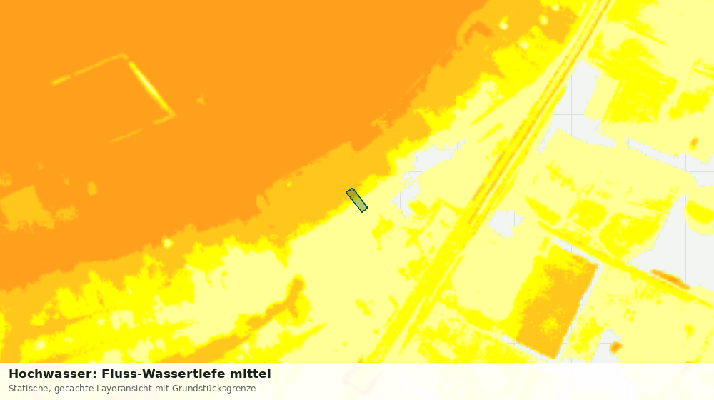 Statische Kartenansicht: Hochwasser: Fluss-Wassertiefe mittel